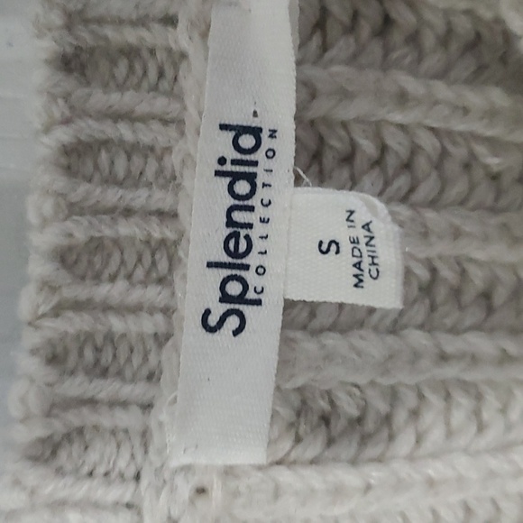 Splendid Chunky Knit Cream Color Sweater Size Small - Picture 4 of 10